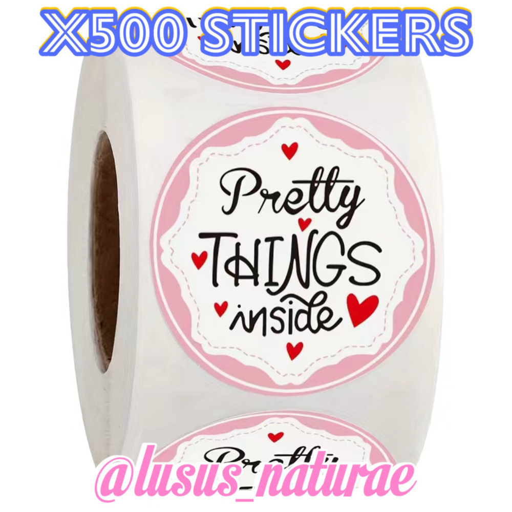 🎉3/$25🎉 x500 Pretty Things Inside Stickers Shipping Supplies